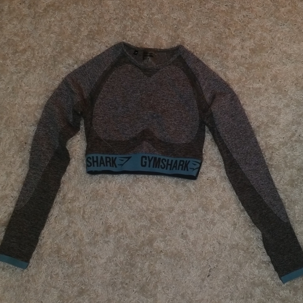 GymShark Grey Seamless Crop Top